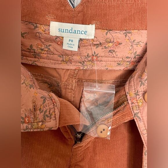 Sundance Emily Paper Bag Corduroy Pants Rust 8P NWOT - Picture 7 of 8